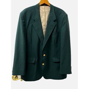 Hardwick Clothes Sport Coat Blazer Men’s Size 44R Master Green Gold Buttons